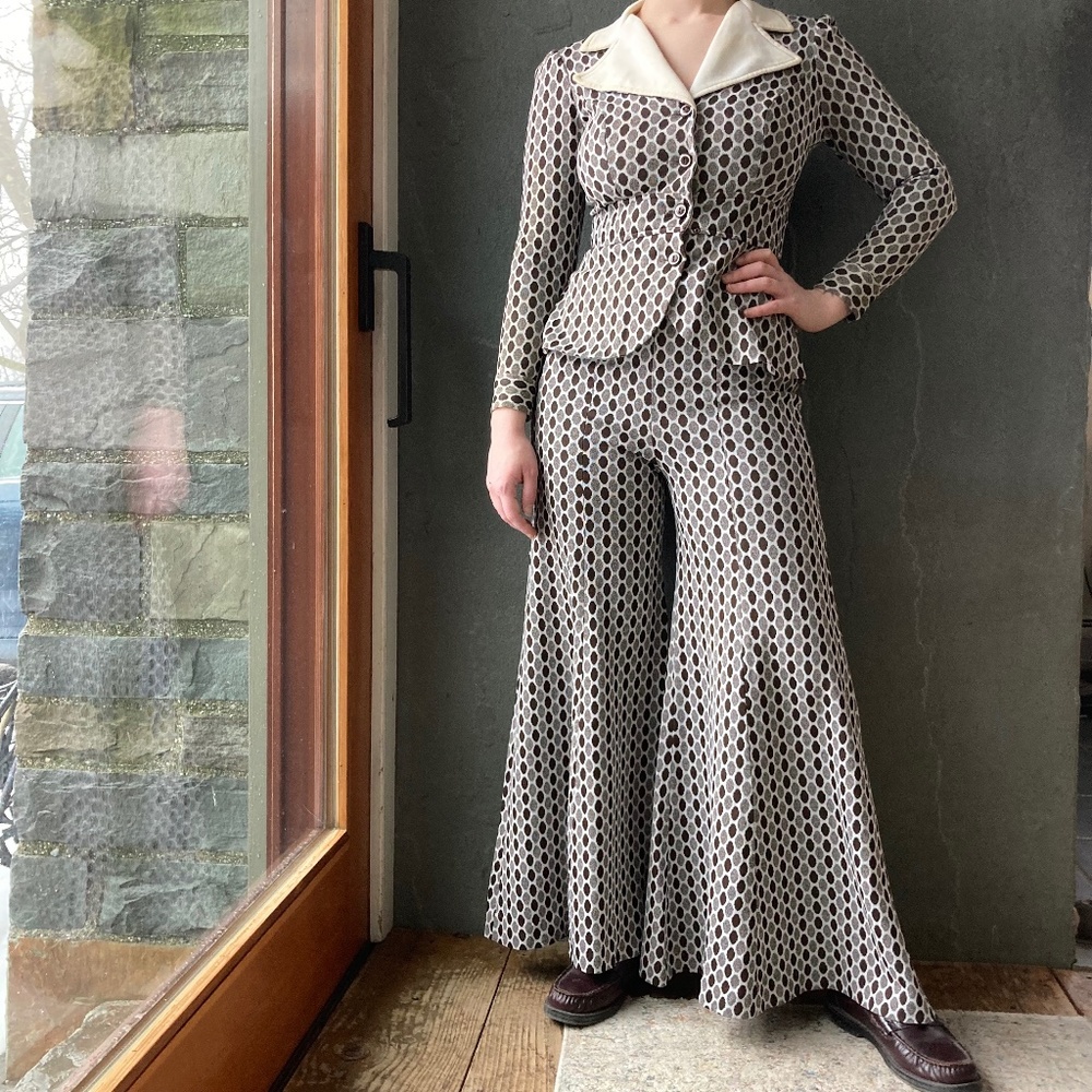 Vintage 70's Flare-Bottom Leisure Suit